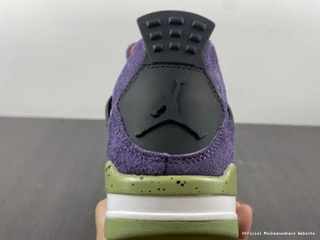 Official Maikesneakers WMNS Air 4 Jordan Purple AQ9129-500 Canyon 0530